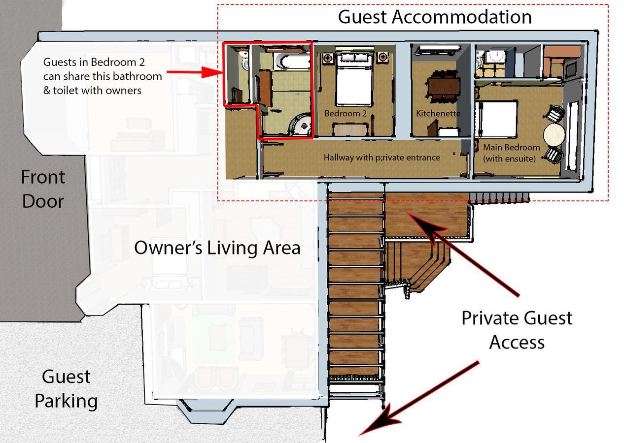 Sunny Mornington 2 Bedroom Guest Suite Dunedin Eksteriør bilde